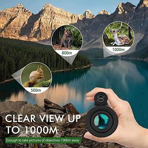 12x60 Monocular Telescope with Smartphone Holder & Upgraded Tripod, High Powered SMC & BAK4 Scope, Birthday Gifts for Men Dad Him Husband Teen, White Elephant Gift, Outdoors Survival Hiking Gear