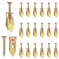 100 Pcs Self Drilling Drywall Anchors with Screws Kit, Zinc Plated Steel Wall Anchors and Self Tapping Screws Heavy Duty, No Drill Or Holes in Wall, for TV, Shelf Straps,Bike,Cabinets (100)