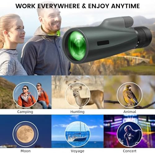 10-30x50 Zoom Monocular Telescope for Adults - High Power HD Monocular with Tripod & Adapter, Rubber Armor,Waterproof Large Objective Monoculars - for Opera, Bird Watching, Hiking,Travel