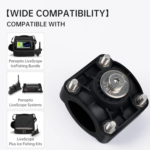 0 Degree Livescope LVS32 Transducer Pole Mount Kit for Panoptix LVS32 Transducer, Trolling Motor Shaft Mount for Panoptix LiveScope System/Ice Fishing Bundle 010-12676-15 0101267615