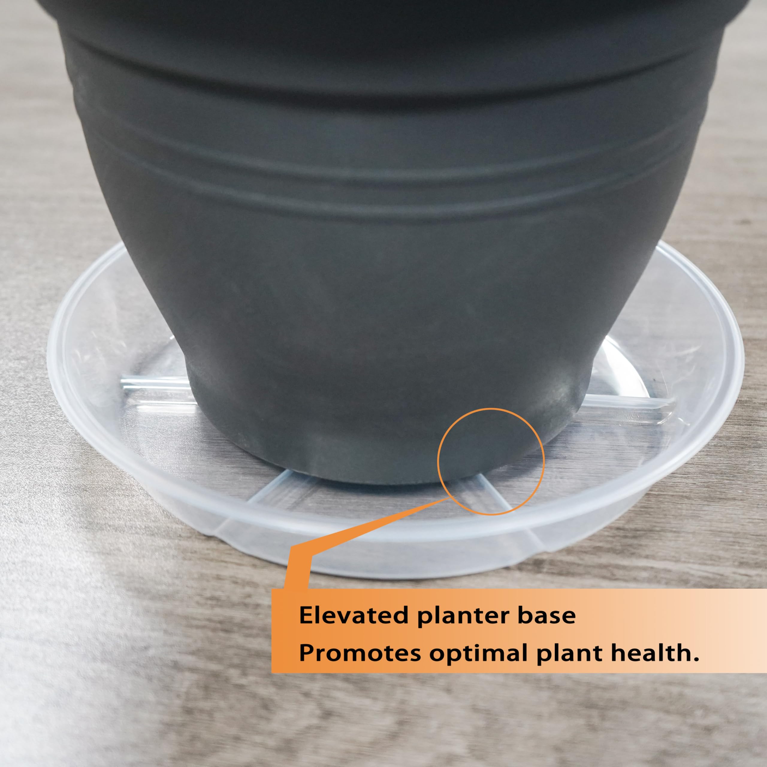 10 Packs Plant Saucer, 6 8 10 inch Clear Plant Saucers, Durable Round Plastic Flower Plant Water Drip Tray for Pots Planter, Heavy Duty Plant Dish Pant Plate to Catch Water for Indoor & Outdoor