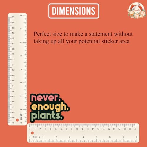 (3Pcs) Never Enough Plants Clear Sticker Gift for Gardener Botanical Plant Lover Decal Waterproof Vinyl Stickers Adult for Laptop Kindle Car Tumbler Water Bottle Mug Phone Notebook - Size 3”x2.2”