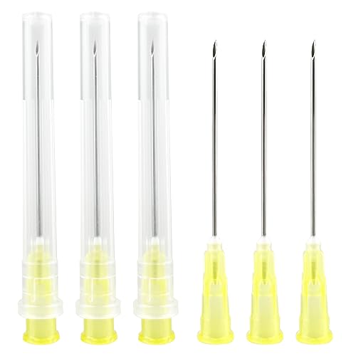 100 PCS 20Ga Dispensing Needle,Individual Package of Injection Syringe Accessories with Luer Lock,Suitable for Refilling Liquid, Inks,Livestock and Industry(1inch/25mm)
