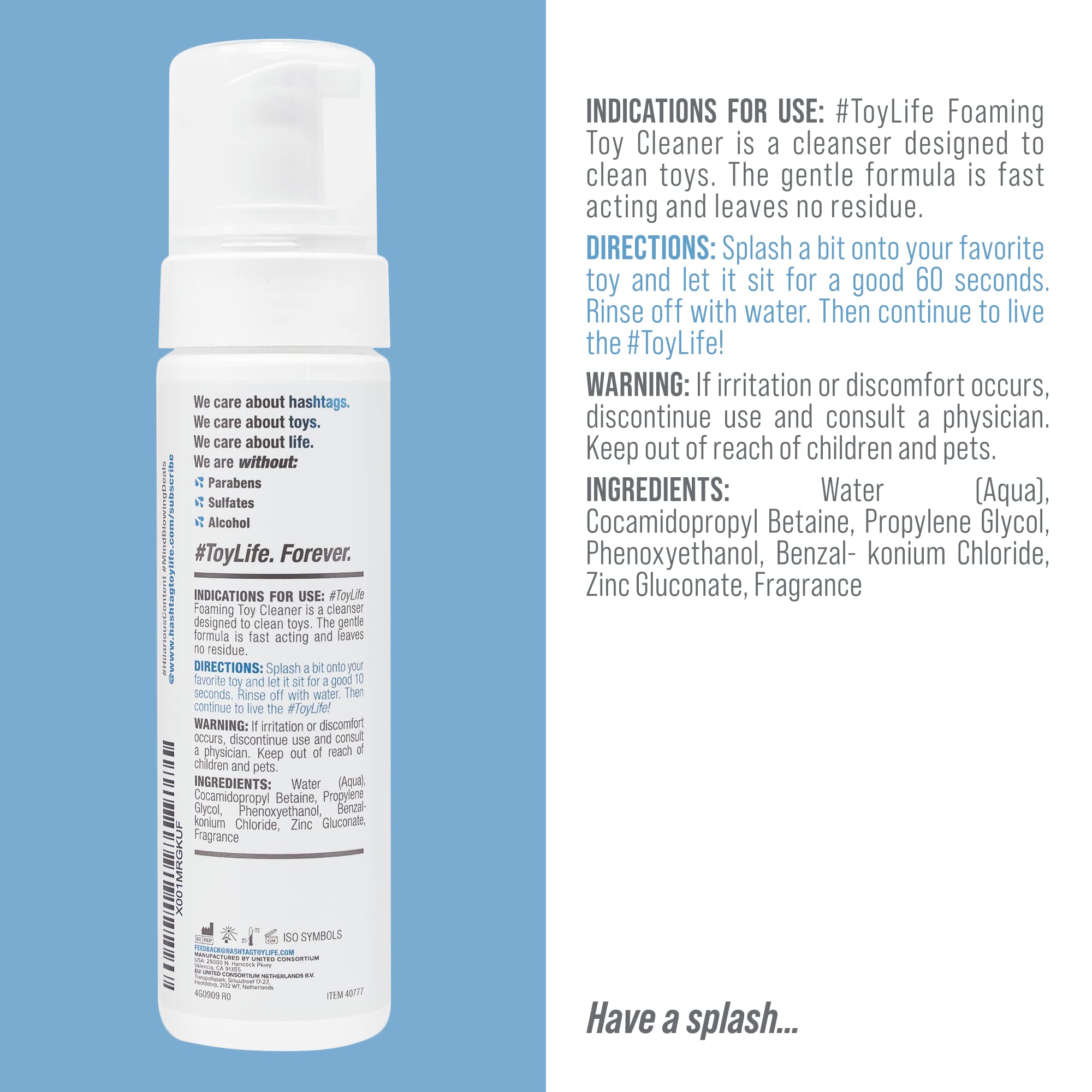 #ToyLife Foaming Toy Cleaner, Easy to Use Dispenser, Measured Pump for Perfect Amount, 7 Fl Oz