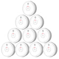 10 Packs Fire Alarms Smoke Detectors, Smoke Alarm Battery Operated, Fire Alarm with Test Button & Low Battery Signal, Photoelectric Technology Fire Detectors for Bedroom and Home