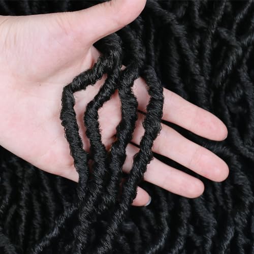12 Inch Faux Locs Crochet Hair 1B Soft Locs Crochet hair Pre Looped Crochet Hair Extensions