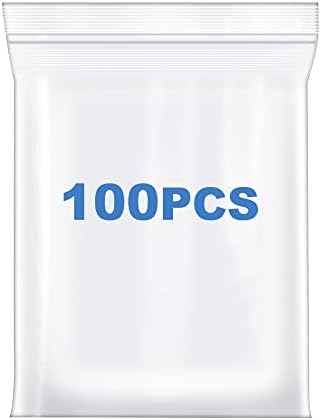 100 PCS 4" x 6" Thick 4 Mil Clear Zip Poly Bags Plastic Reclosable Zip Seal Lock Bags Heavy-Duty Photo Cards Snacks Seeds Zipper Bag