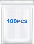 100 PCS 4" x 6" Thick 4 Mil Clear Zip Poly Bags Plastic Reclosable Zip Seal Lock Bags Heavy-Duty Photo Cards Snacks Seeds Zipper Bag