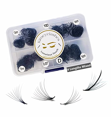 1000 Premade volume fans Mixed 4 lengths 9-12 | 11-14 | 13-16 CC, D Curl Wispy Handmade eyelash extensions supplies Russian volume lash promade fan 4D 5D 6D 10D (13mm - 16mm, 5D - 0.07 - CC)