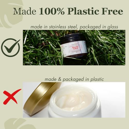 100% Grass-Fed Beef Tallow Face Moisturizer - Natural Organic Skin Care - Nourishing 2oz Balm with Rose Hip Oil & Beeswax for Sensitive Skin, Hands & Lips