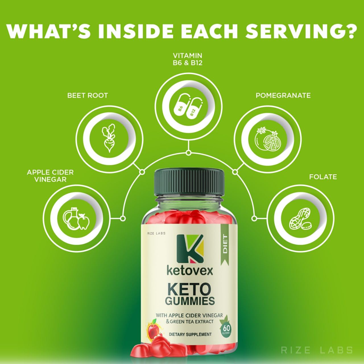 (5 Pack) Ketovex Keto BHB Gummies for Weight Loss, Ketovex BHB ACV Gummies Reviews, Ketovex ACV Advanced Formula Keto Vex BHB Gummy Gomitas Ketosis Carb Blocker (300 Gummies)