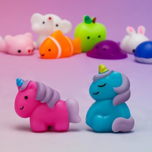 100Pcs Party Favors for Kids 4-8-12, Kawaii Mochi Squishy Toys for Kids, Bulk Fidget Toys Treasure Box Toys for Classroom Prizes,Valentine's Day Easter Egg Fillers Birthday Gifts for Kids