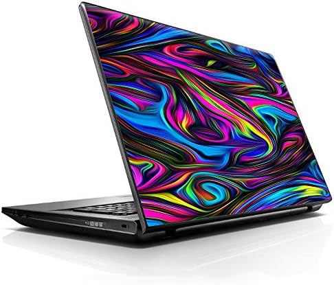 15 15.6 inch Laptop Notebook Skin Vinyl Sticker Cover Decal Fits 13.3" 14" 15.6" 16" HP Lenovo Apple Mac Dell Compaq Asus Acer/Neon Color Swirl Glass