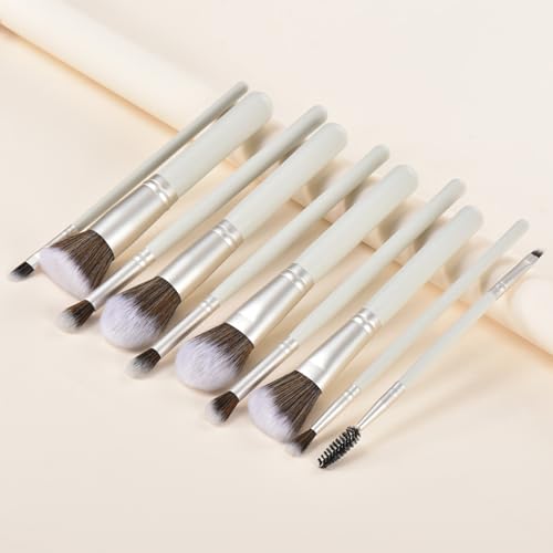 10Pcs Makeup Brushes Wooden Professional Makeup Brush Set And Sponges Set With Gift Box Soft Synthetic Fiber For Liquid Foundation Powder Blusher Cream Eye Shadow make up brushes for girls