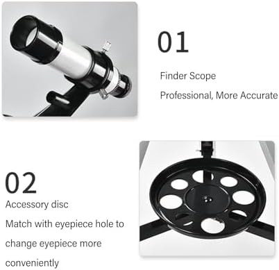 114mm Large Aperture Newtonian Reflector Telescope with Adjustable Tripod for Deep Space Observation