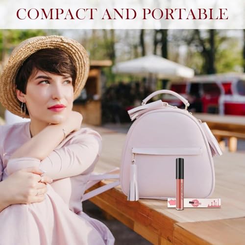 12 Color Cream Lip Gloss, 2024 Long-Lasting Moisturizing Velvet Lip Lipstick, Non-Stick to Cup, Waterproof, Hydrating Lip Tint Natural Jelly Lipstick (03#, 1.2 Fl Oz)