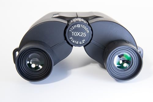 10x25 Binoculars for Adults, Large Eyepiece, Ultra Compact, Easy Focus, Low Light Vision, FMC Coating, Ideal for Travel, Sports, Bird Watching, Football, Outdoor Activities