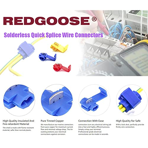 120PCS Solderless Quick Splice Wire Connectors, 22-10 AWG Electrical Wire Connector,Terminals Assortment Kit