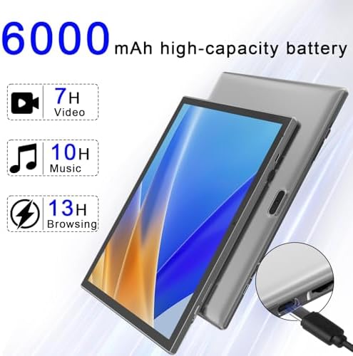 10 Inch Tablet Android 14 Tablets 10" Tableta Computer 6GB RAM 32GB ROM 1TB Expand, 2MP+8MP Dual Cameras WiFi-6 Bluetooth, 1280x800 IPS 10.1 IN HD Display Tab, 6000mAh Long Battery Life Android Tablet
