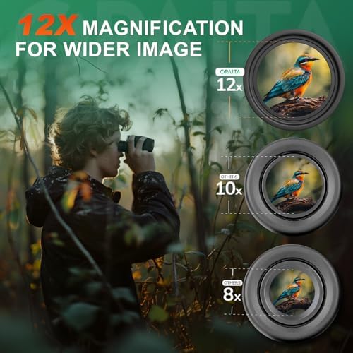 12x25 Birdwatching Binoculars - Compact Portable Binoculars for Travel & Sightseeing with Lightweight & Portable Design for Adults Kids