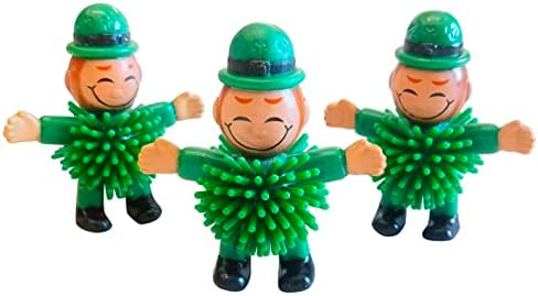 12Pcs St Patrick's Day Mini Leprechaun Toys,Squeeze Porcupine Toys Stress Relief Fidget Toy for Kids Boys St Patrick's Day Party Favor,Home Decor(Child)