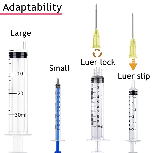 100 Pcs 30Ga 0.5 Inch/13mm Lab Dispensing Needle Luer Lock, Individually Sealed Wrapped