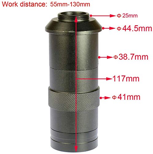 14MP HDMI Digital Machine Vision Industrial Microscope Camera 100X C-Mount Zoom Lens 56LED Light for PCB Soldering
