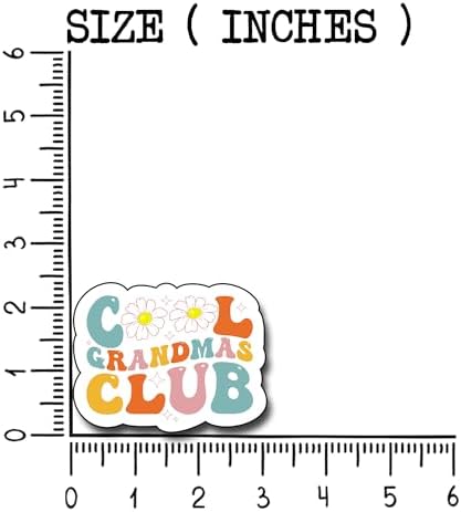 (3Pcs) Cool Grandmas Club Sticker, Decorate Books Laptop Phone Water Bottles Kindles Stickers Tumbler Sticker Waterproof Vinyl Decorate Sticker 3" Inch