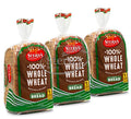 100% Whole Wheat Bread Sliced - 3 Pack - 16 oz per Loaf | Delicious Sandwich Bread | Kosher Bread | Dairy & Nut Free | Stern’s Bakery