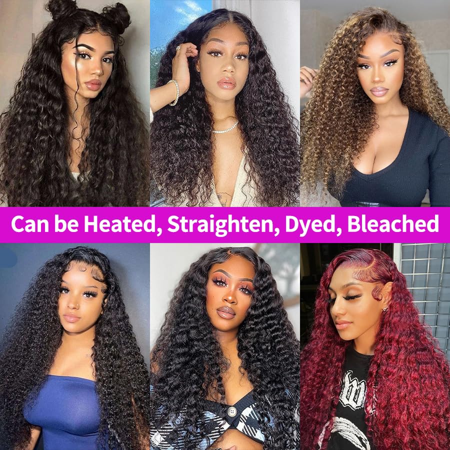 12A Deep Wave Bundles Human Hair 14 16 18 Inch Deep Curly Human Hair Bundles 100% Unprocessed Brazilian Virgin Weave 3 Bundles Double Weft Raw Remy Hair Bundles Deals Full And Thick