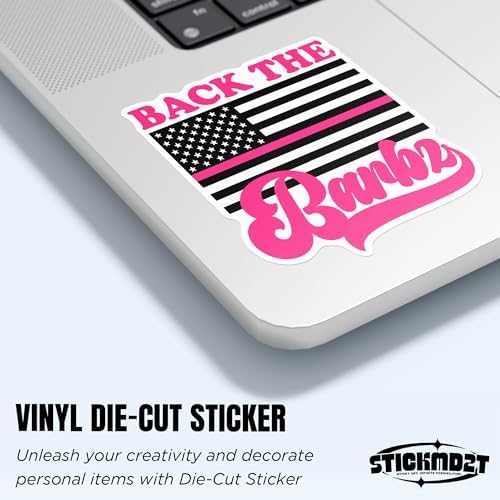 (3Pcs) Back The Barbz Sticker America Flag Pink, Pink Sign Fanchant Decals 3" Waterproof Vinyl Decal Sticker Laptop, Water Bottles, Phone, Kindle Merchandise Decor Decal Gifts for Her Girls 3 Inches