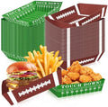 100Pcs Football Party Supplies, 5lb Football Food Plates, Football Paper Trays Disposable Bowls Nacho Trays for Gameday, Carnivals, Birthday, Sport, Party Decor (100)