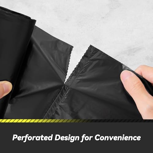 100 Count 17 Micron Extra Heavy Duty 4 Gallon Trash Bags, Sturdy & Tear-Resistant Small Trash Bags Bathroom, Bathroom Trash Bags, Small Garbage Bags, Mini Trash Bags for Bathroom Trash Can