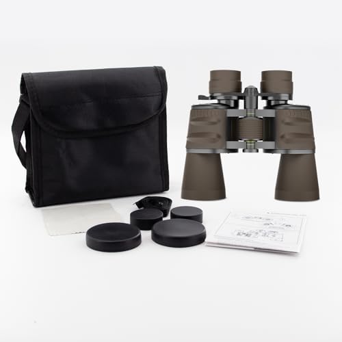 10-30x50 HD Zoom Binoculars for Adults High Powered - Powerful Stabilized Binoculars with Clear Low Light Vision - Waterproof Binoculars for Bird Watching Hunting Travel Cruise Ship