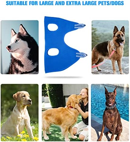 10 in 1 Dog Pet Grooming Hammock Harness with Nail Clippers/Trimmer, Nail File,Dog Nail Hammock, Dog Grooming Sling for Nail Trimming/Clipping (XXXL/Under 130lb, Blue)