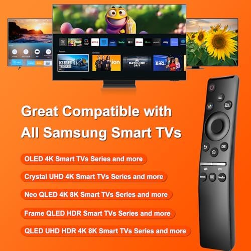 (Pack of 2) Universal Remote fits for Samsung TV Remote Replacement, Compatible with Samsung LED LCD QLED 4K 8K UHD 3D HDTV HDR Frame Curved Crystal Smart TVs (NO Voice Function)