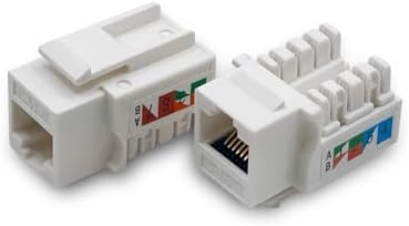 (10-Pack) Cat6 Keystone Jack - [UL LISTED] - Ethernet Wall Jack - Wall Cat6 - Cat6 Network Coupler - Keystone Jack - Cat5/5e/6 compatible - Cat6 Network Coupler