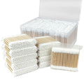 1000 Precision Tip Bamboo Cotton Swabs – Biodegradable & Organic Cotton Buds with Precision Tips – Eco-Friendly Wooden Swabs for Makeup, Cleaning, Crafts, and Baby Care