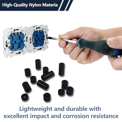 1230Pcs Electrical Outlet ABS Spacers,ID 3.2mm 4.2mm OD 3mm 5mm 6mm 8mm 10mm 12mm 15mm,Spacer Assortment Kit,Without Threaded,Switch and Receptacle Spacers for M3 M4 Screws