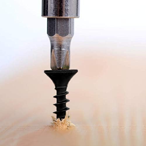 #8 x 2 Wood Screw 100PCS Black Phosphate Coated Stainless Flat Truss Head Fast Self Tapping Drywall Screws by SG TZH