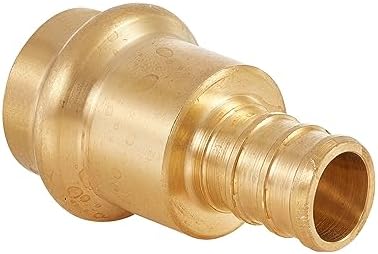(Pack of 10) EFIELD 1/2 inch Press X 1/2 inch PEX Crimp Coupling Brass Adapter For Copper and Pex Pipe Connection (10, 1/2-inch)