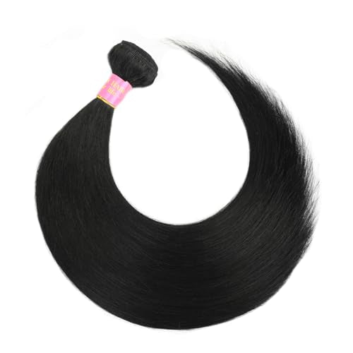 1 Bundle Human Hair Straight 20 Inch 14A 100% Unprocessed Brazilian Virgin Human Hair Bundles Weave Bundles Human Hair Natural Black