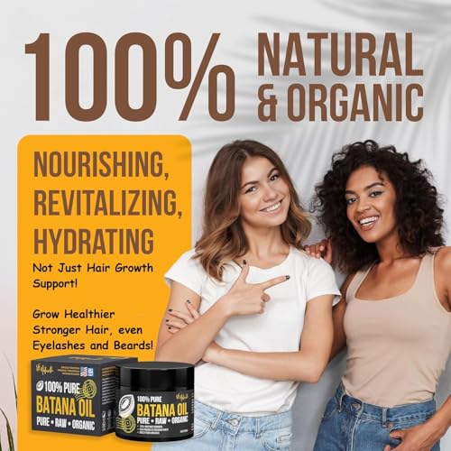 100% Pure Batana Oil from Honduras - Organic Raw Unrefined Hair Growth Oil - Natural Moisturizer for Skin and Hair - Cold Pressed Traditional Honduran Palm Nut Oil