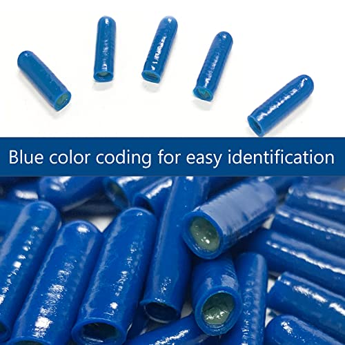 1000pcs B-Connector Wire Telephone Alarm Wire Crimp Beanies Splices for Low Voltage (Blue-Type I)