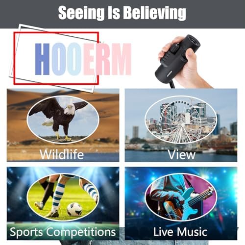 12x50 Monocular Telescope with Smartphone Adapter for Adults, High Power FMC BAK4 Prism, Waterproof Fogproof Shockproof, Compact Lightweight for Bird Watching Hunting Hiking Camping Travel