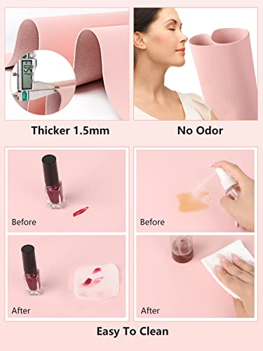 (MAT ONLY) Nail Art Table Mat, Nail Arm Rest Pad for Acrylic Nails, Soft Microfiber PU Leather Nail Mat for Table, Foldable Nail Hand Rest Pillow Manicure Pad, Acrylic Nail Desk Mat for Nail Cushion