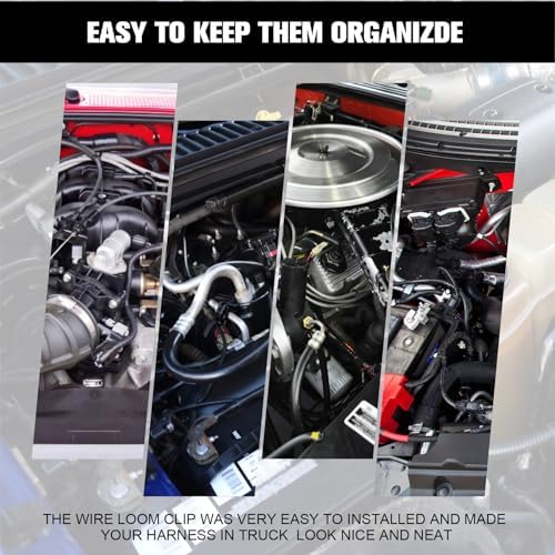 130 Pcs Push Mount Cable Ties Standard Zip Tie Mount Car Wire Loom Routing Clips for Polaris UTV Jeep Wrangler Vehicles Home Appliances 6 Different Sizes Universal Management Cable Ties