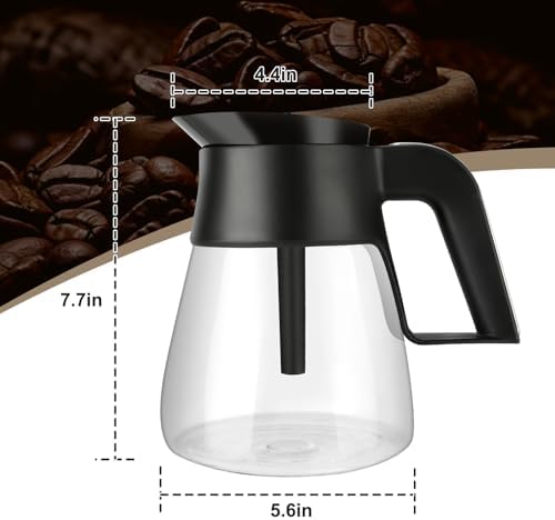 10 Cup Ninja Coffee Pot Replacement for CM401 Ninja Coffee Maker, Glass Carafe with Lid Compatible with Ninja CF090 CF092 CM300 CM400 CM401 ect.