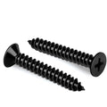 #10 x 1-1/2" Flat Head Wood Screw, Sheet Metal Screws, Stainless Steel 18-8 (304), Black Finish, 100 PCS