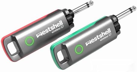 1 Key to Switch Wireless Guitar System Wireless Guitar Transmitter Receiver for Electronic Instrument Guitar Amp Digital Electric Acoustic Bass Guitar Accessories